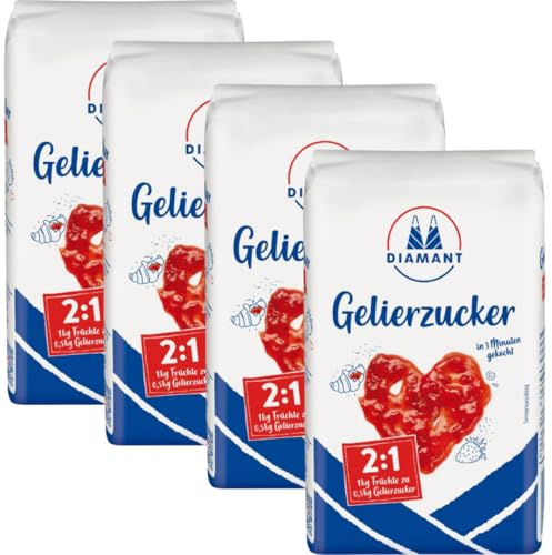 Diammant Gelierzucker 2:1 Zucker Sugar 500 Gramm, 4er
