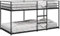 MOBCANT Etagenbett ohne Matratze, Betten Bett Doppelbett Bettrahmen Geeignet für Hotel Schlafzimmer Schulen Gästezimmer Schwarz 107x203 cm Stahl