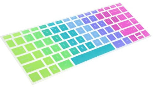 SEWACC Silicone Keyboard Cover Compatible with Hp Pavilion Protective Keyboard Skin for Laptops Durable Edges Covering Design Comfort Rainbow Color