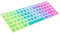 SEWACC Silicone Keyboard Cover Compatible with Hp Pavilion Protective Keyboard Skin for Laptops Durable Edges Covering Design Comfort Rainbow Color