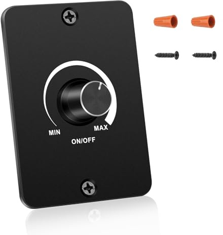 Idota LED 12V Dimmer, DC PWM Licht Dimmschalter Stufenloses Dimmen | 3 Drähte Dimmer für Wohnmobil/ Boot/ LKW/ Wohnwagen/ Camper (Schwarz)