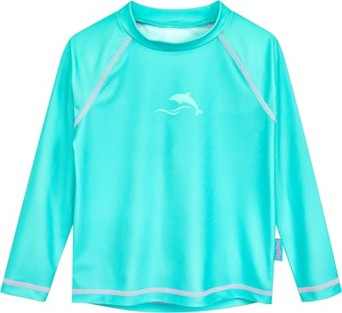 Playshoes Unisex Kinder Langarmshirt Rash-Guard-Shirt, Lang Türkis Batik, 98-104