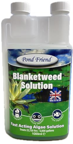 Pond Friend Blanketweed Solution Fast Acting String & Filament Algae Water Treatment For Clearer Cleaner Water 1000ml Treats 22720 Litre, 5,000 gallons