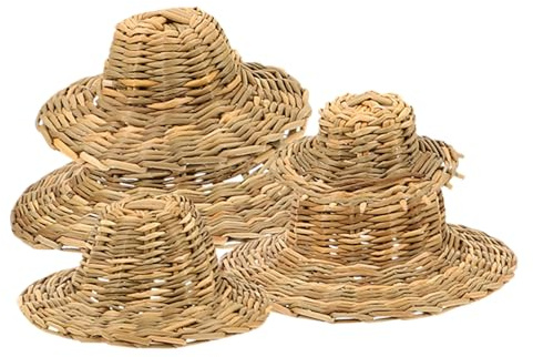 Cabilock 5 Piezas Mini Sombreros de Paja Tejida Artesanalmente Pequeños y Ligeros para Manualidades Decoración del Hogar y Accesorios Fotográficos para Proyectos Creativos