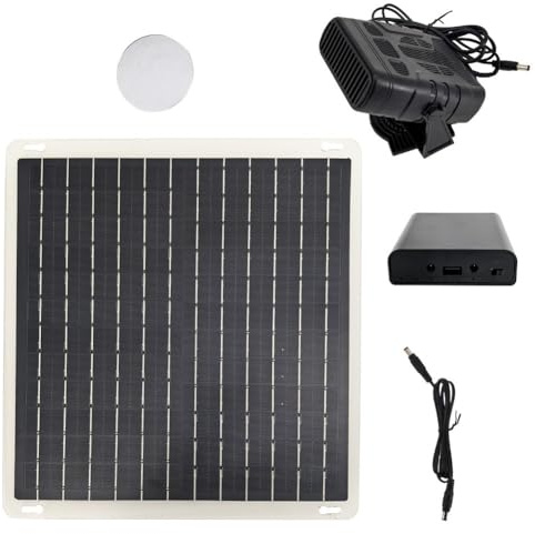 SageFurned Chauffage de voiture à panneau solaire 10 W - Chauffage de voiture - Ventilateur de chauffage solaire pour animal domestique - 10 W