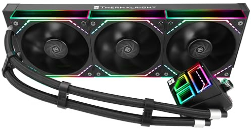 Thermalright TR Frozen Infinity 360 BLACK CPU AIO-Kühler, 360mm Radiator, TL-M12*3 PWM-Lüfter, Computer-CPU-Wasserkühler, ARGB Infinity Mirror, Kompatibel mit LGA1851/1700/115X/AM4/AM5