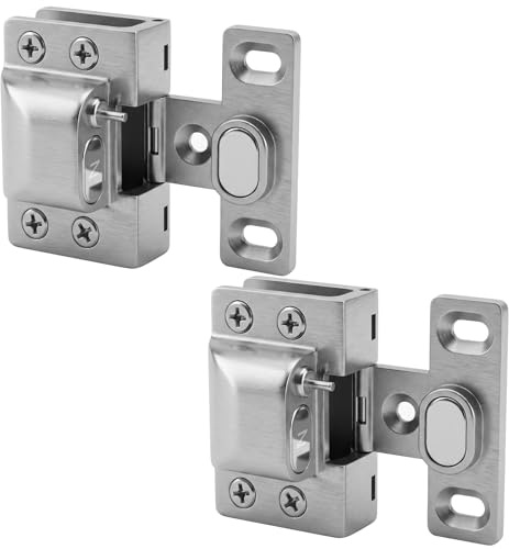 Cokritsm Glastürscharniere, Glasscharniere, Glasschrankscharniere aus 304 Edelstahl, leises Schließen mit Soft-Close, für 5–8 mm dicke rahmenlose Glas-Schranktüren Display-,Weinregal Silber 2 Stück