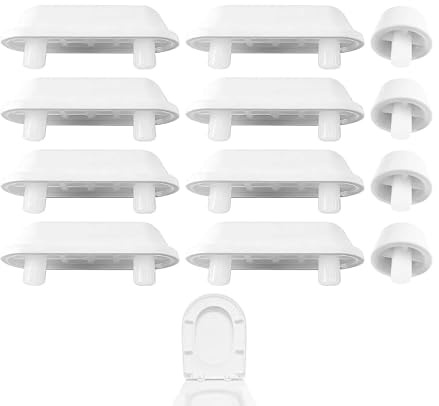12 Pcs Toilet Seat Rubber Buffers, Toilet Seat Bumpers, Plastic in White | Bumpers Anti-Noise Replacement Buffer Stoppers,Suitable for, For Home, Travel and Everyday Use, Practical Design
