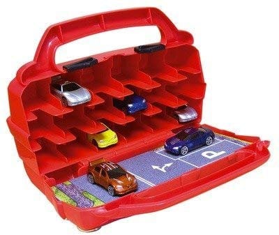 Motormax 78117 - Hot Wheels Car Collector Case/Storage Box, red