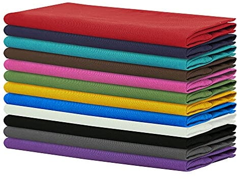 Sweet Needle - Christmas Napkins Pack of 12-100% Cotton Oversized Dinner Cloth Napkin 45 CM x 45 CM (18 IN x 18 IN), Multicolors - Heavy weight fabric for daily use with Mitered corners finish