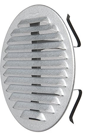 La Ventilazione GZKTU125R Griglia Tonda Universale con Molle, Aluzink, ø155 mm
