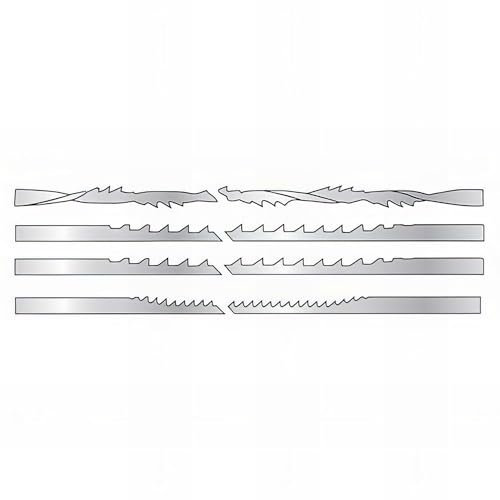 LEMAN- Assortiment 12 lames de scie à chantournée à bouts lisses 127 mm Sac