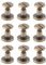 20pcs Flat Head Nieten, Kupfer Messing Schrauben Rivnut Anti-Rost-Muttern Nägel Nieten Leder Cap Zubehör Kit für DIY oder Reparaturarbeiten(6.5mm)