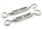 Stainless Steel Turnbuckle - M8 Stainless Steel 304 Hook & Eye Turnbuckle Wire Rope Tensioner for pipe system, chain link fence, pull up clothesline, etc (2PCS)