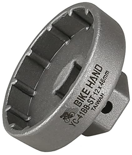BikeHand Tretlager-Installationswerkzeug, 12 Kerben, 46 mm, kompatibel mit SRAM Dub, passend für 68 mm / 73 mm Außengewinde – robuste Stahlbuchse
