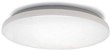 Flache LED Deckenleuchte mit Sternenhimmel und Glitzereffekt und Farbwechsel, rund, 35 x 5,5 cm, weiß, matt, 1440 lm, 24 W, IP20, V-TAC, für Wohn-, Schlaf- und Kinderzimmer