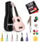Donner Ukulele soprano per principianti adulti ukelele con cinturino online gratuito per lezioni cinturino sintonizzatore stringa, DMU-01 21 pollici opaco ukalee Bundle Kit Macaron Series-Rosa