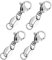 Abeillo 4 Stücke Kettenverschluss Silber, Armband Halskette Extender Karabiner, Armband Verlängerung für DIY Schmuck Armbänder Halsketten Ketten