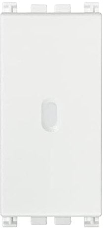 VIMAR 19100.B Interruttore assiale 1P serie Arké, 10 AX 250 V illuminabile, tasto sostituibile, max 100 W per lampade con alimentatore integrato (IEC 60669-1:2017), bianco