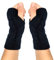 Qiuyan Fashion Warm Soft Comfortable Wrist Gloves Winter Fingerless Hand Warmers Women Girls Stylish Arm Gloves Mitten Knit Crochet Arm Warmers with Thumb Hole for Work Outdoor Gifts (Black)