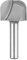 SpeTool Fraise Bol et Plateau de Fraise Defonceuse 8mm Fraise CNC Diamètre de coupe de 25mm Fraise à Rainure Ronde Outils à Bois Coupeur de bois Double Flûte Fraise Bois Fond Rond