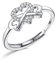 Milacolato 925 Silber Ringe für Damen Knoten Herz Unendlichkeit Zierliche Verlobung Versprechen Offene Ringe für Paare Hochzeit Cubic Zirkonia Liebe Herz Verstellbare Silber Ringe für Frauen Schmuck