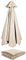 HCZION Sonnenschirm 6 Streben Ersatzbespannung Marktschirm Ersatz Baldachin Outdoor Sonnenschirm Ersatz Ersatzbezug 2.7m/3m (Beige)