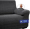 BLUZIMAN Sofa Überzug 3 Sitzer, Couch Überzug, Sofabezug Elastische, Sofa Cover Antirutsch, Nicht kompatibel mit Eck- oder L-förmigen Sitzmöbeln (DREI Sitzer, Schwarz - Weiß)