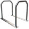 steland metallmanufaktur® Fahrradständer | Edelstahl | Anlehnsystem für 4 Fahrräder | sicherer Stand (Edelstahl Bügel, Edelstahl Bodenstreben)
