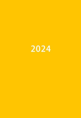 2024: A6 Terminkalender | 1 Woche auf 2 Seiten Wochenplaner | Mini Taschenkalender mit Datum | Einfach, Klein & Kompakt | Minimalistisch Gelb