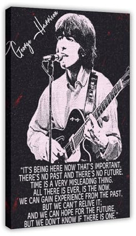 OffsuM Klassische Musik Pop Art Poster George Harrison (6) Leinwand Poster Wandkunst Dekor Druck Bild Gemälde für Wohnzimmer Schlafzimmer Dekoration Rahmenstil 50 x 75 cm