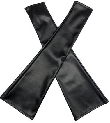 Operas Lange Lederhandschuhe Ohne Finger Für Damen Kostüm Party PU Armwärmer Herbst Winter Y2K Solide Armmanschette Lange Armwärmer