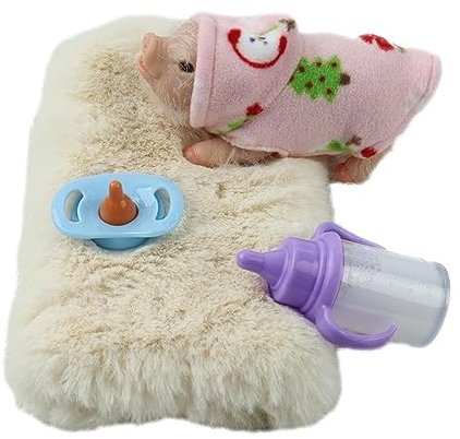 Dubbulon Cerdo De Silicona Realista - Animales Realistas Suaves | Cerdo De Silicona | Cuerpo Completo De Silicona Lechón Lindo Realista Lechón Bebé Renacido Lechón | Colecciones Muñecas para Niños