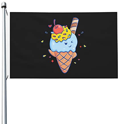 Bannerfahnen Schönes Eis Außenbanner Langlebig Fahne Dekoration Saison Flagge, Für Veranda, Garten, 90x150cm