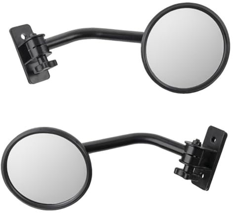 Auto Zubehör Runde Spiegel A Säule Seite Rückspiegel Zubehör Kompatibel for Jeep Wrangler YJ TJ JK 1997-2017