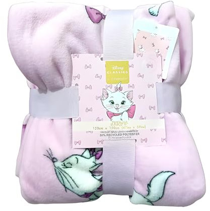P&R:UK Disney - Coperta in morbido pile, motivo Marie degli Aristogatti, per bambini, 120 x 150 cm, perfetta per adulti e ragazzi con design classico con gatto