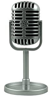 HUIOP Simulation Props Vintage Mic Classic Vocal Style Microphone Staged Photography Accessory,Simulation Props,Simulation microphone