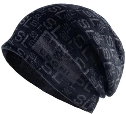 SOYNIA Mütze Beanie Hut Männer Strickhut Mützen Männer Hüte Für Männer Bonnet Letter Skullies Kappen Frauen Mütze Warme Hüte Schwarz