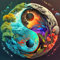 DPHERO Yin und Yang Diamant Painting Bilder für Erwachsene Anfänger,5D Tai Chi Diamond Painting Set,DIY Runde Steine Natur Diamant Kunst Kits, Diamant Painting für Zuhause Dekor 30x30 cm
