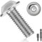 25 Pièces Vis M6 Boulon Inox M6x25mm Vis à Tête Poelier Bombée Avec Bride et Six Pans Creux A2 V2A Vis à Métaux Bouton Vis à Tête Hexagonale Acier Inoxydable Entièrement pour Génie Mécanique