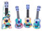 Ukulélé pour enfants de 25,2 cm, 1 mini guitare de simulation, 4 cordes réglables, guitare pour enfants de plus de 3 ans, cadeau débutant, éclairage musical, style aléatoire