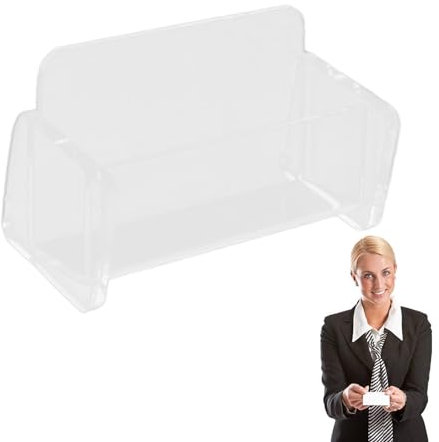 Porte-cartes de visite en acrylique, porte-étiquettes de bureau en acrylique, organisateur de cartes de visite design haute capacité pour exposition, maison, salle de conférence, espace de travail