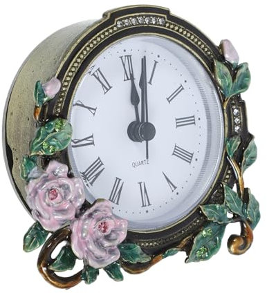 Yardenfun Elegante Tischuhr Digitaluhr Für Wohnzimmer Im Europäischen Stil