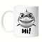 Hey!Print Hi Grinsender Hai Tasse Weiß - Lustiger Bildwitz