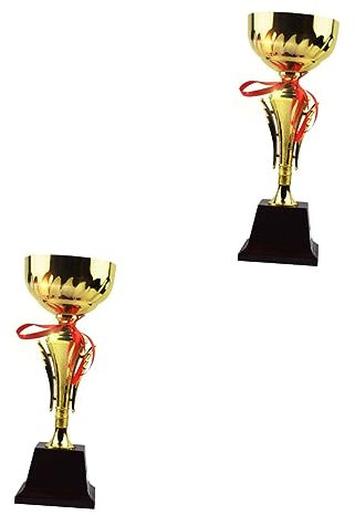 SWAYVES 2 Pezzi Trofeo da Competizione Sportiva Trofeo in Metallo Trofeo da Gioco Trofeo Sportivo Trofei da Basket Premi Coppa Trofeo D'Onore