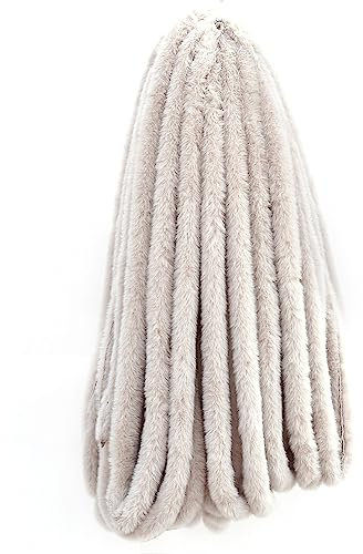 Blausky 5 cm x 5 m Kunstpelz Band Trim,Kunstpelz Dekoband Kunstfell Bordüre,Kunstpelzband Fake Trimmen Pelzigen Band,Plüschband,Fellstoff zum Basteln Nähen Dekorieren,für DIY,Kranz,Schleifen,Aprikose