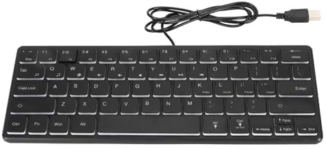 Gigicial Clavier de Jeu Filaire 64 Touches Clavier rétro-éclairé rvb Portable avec câble USB pour Ordinateur Portable de Joueurs PC