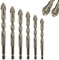 Neue Vier-Nut-Sägezahn-Exzenter-Bohrer, Vier-Kanten-gezahnt-Exzenter-Bohrer, Multifunktions-Bohrer-Set, hohe Härte schrägen Kopf Exzenter-Bohrer für Glas-Keramik-Fliesen (6 Stück)