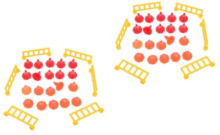 PartyKindom 2St Sand Tisch Verkehrs Zeichen verkehrserziehung verkehrswarner gartenteppich gartenscheere Fußballkegel Lutscher knallt Verkehrsschild Mini-Verkehrsleitkegel selber Bauen Plastik