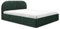 Sofello Moon Polsterbett mit Lattenrost aus Holz Doppelbett mit Lattenrost Moon Kopfteil 90x200 120x200 140x200 160x200 180x200 200x200 (abriamo 09 - grün, 180x200)
